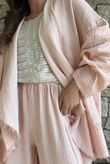 Rustic Nature Bubble Cotton Waterfall Jacket Washed Peachy Nude